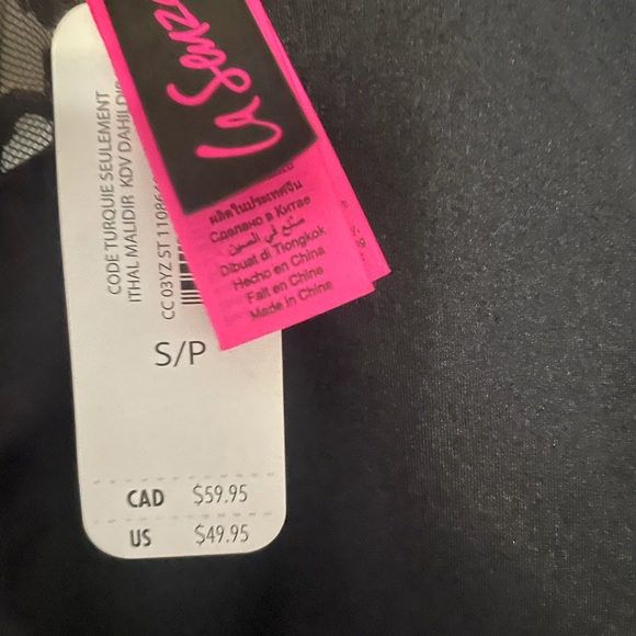 Le Senza black sexy dress, adjustable corset lace up sides - Picture 3 of 6